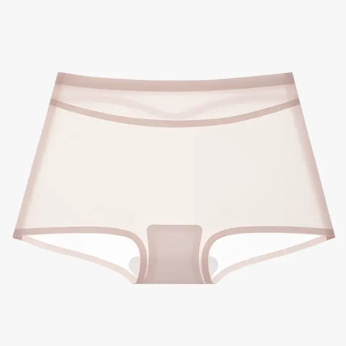 Culotte solide sans couture pour femmes, slip Ultra-fin Sexy, Lingerie transparente, sous-vêtements 