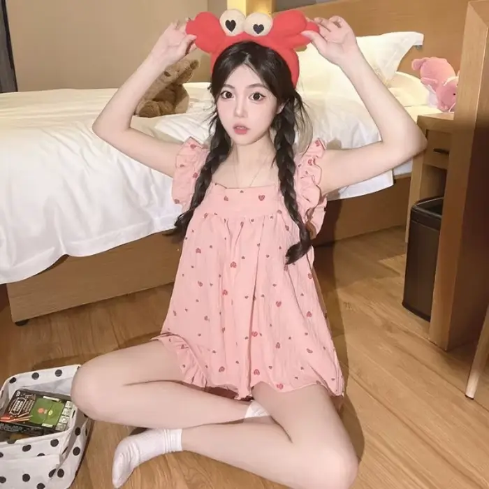 Dámske letné pyžamo pyžamá súpravy Sexy ženy Sleepwear krátky rukáv nočné prádlo ženy bez rukávov nohavice
