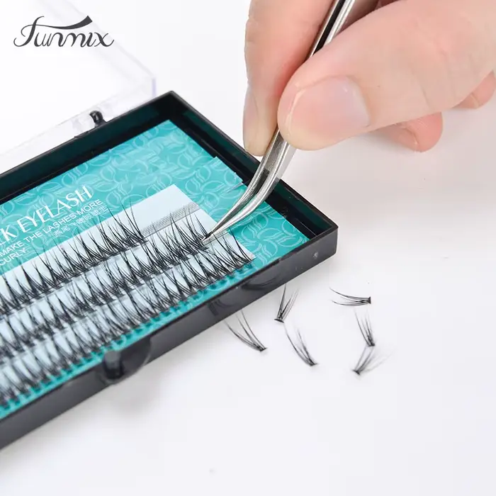 1pc FUNMIX naturel queue de poisson Type queue d'aronde mouche cils doux vison cils pour faux cils E