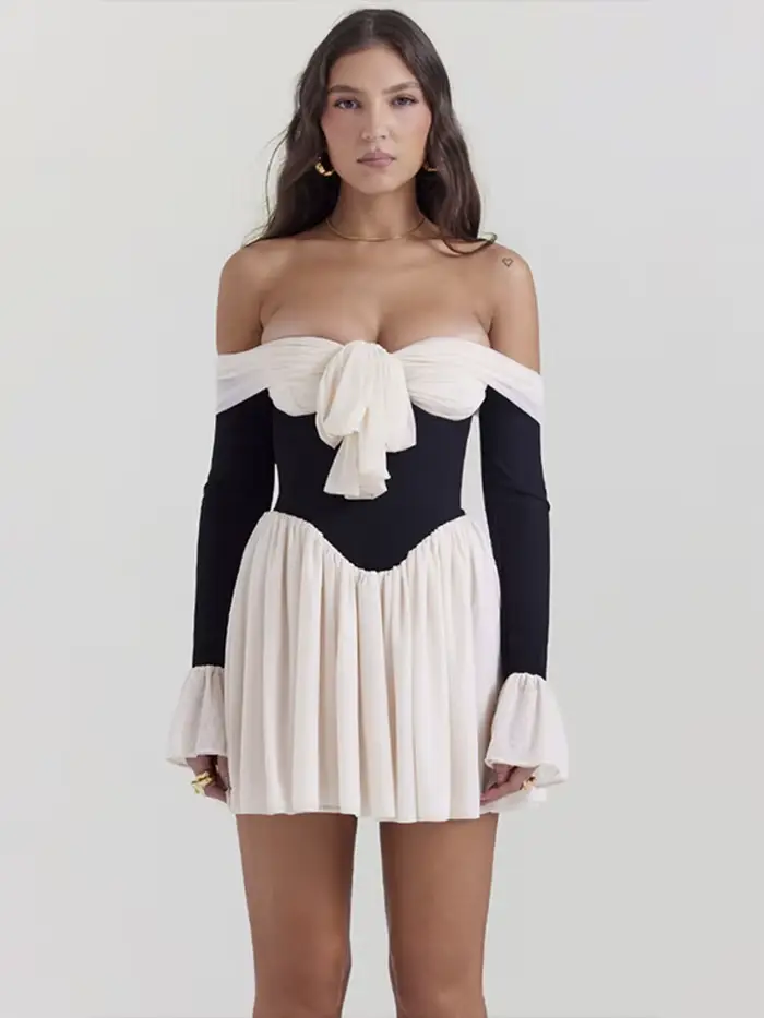 Sexy v-neck polyester a spandex mini šaty pre ženy pri zvláštnych príležitostiach