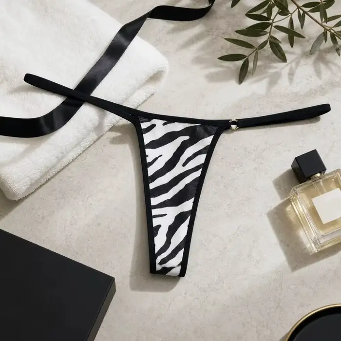 Lingerie sans couture pour femmes, strings taille basse à pois, culottes fines à imprimé rayé, sous-vêtements de fitness