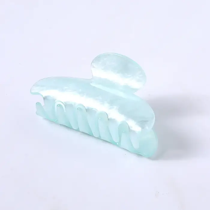 Pince à Cheveux en Acrylique à Rayures Marbrées pour Femme, Crabe, Griffes, Outil de Lavage, Accesso