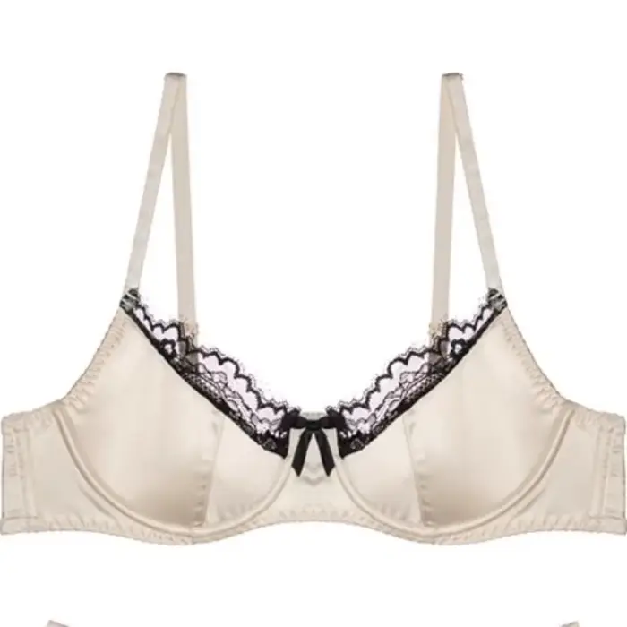 Sexy polyester moyisu spodná bielizeň set s mäkkým rámom pre ženy, push-up, kvetinové vzory, zadný uzáver, pevné popruhy, veľká veľkosť k dispozícii