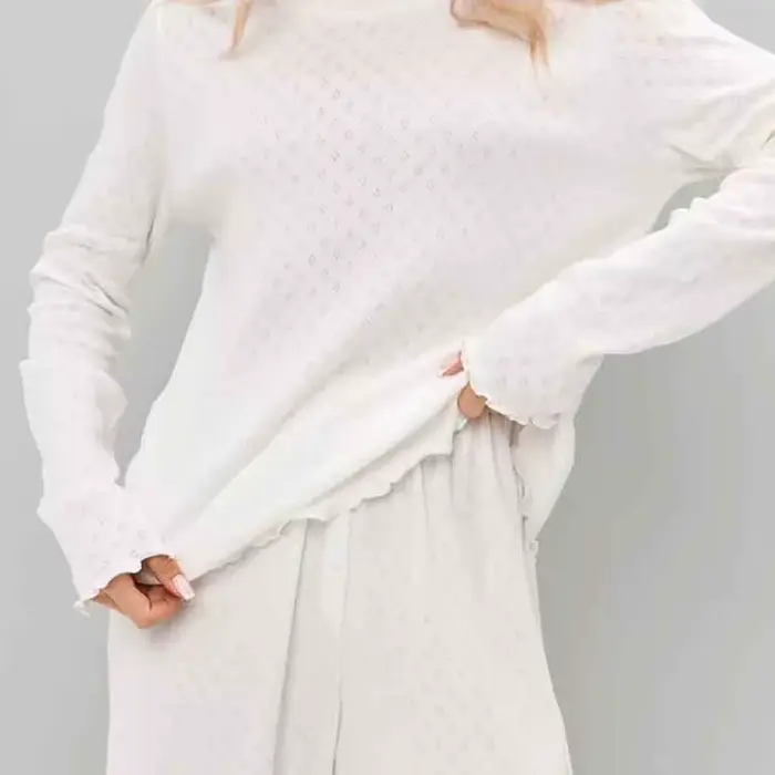 Elegantný pyžamový set s dlhými rukávmi pre ženy