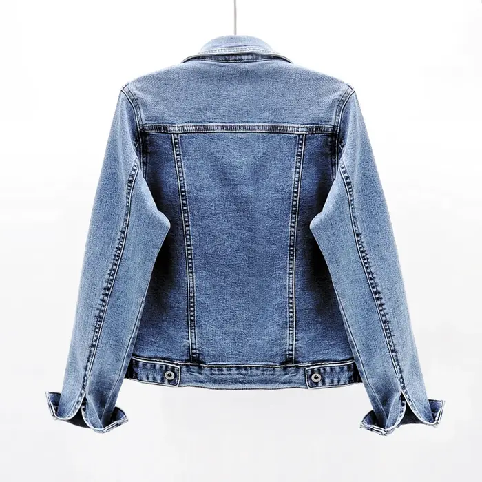 2025 printemps automne nouvelle veste en jean femmes grande taille 5XL Vintage mince à manches longu