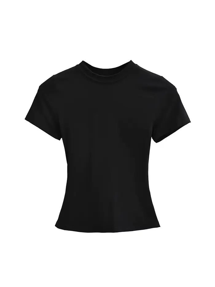 T-shirt manches courtes pour femmes, décontracté, de haute qualité, Sexy, Slim, tendance, couleur un