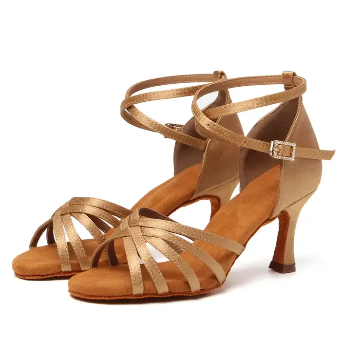 Chaussures de danse latine à talons hauts pour femmes, l'offre elles en daim, talons cubains, danse 