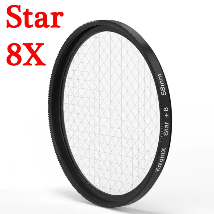 KnightX effets étoile filtre ligne 52mm 55mm 58mm 67mm 77mm filtre d'objectif d'appareil photo pour 