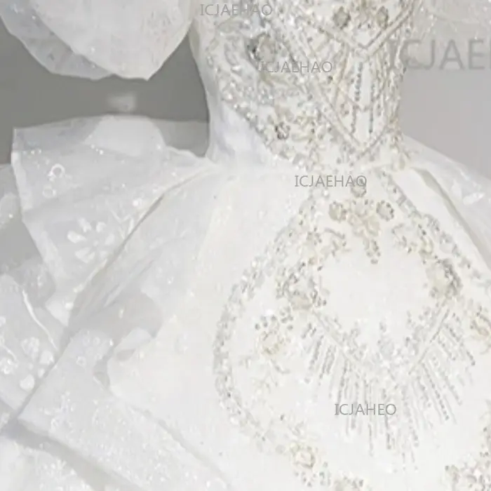 Robe de princesse pour filles 2026, tenue de demoiselle d'honneur blanche pour mariage, costume de s