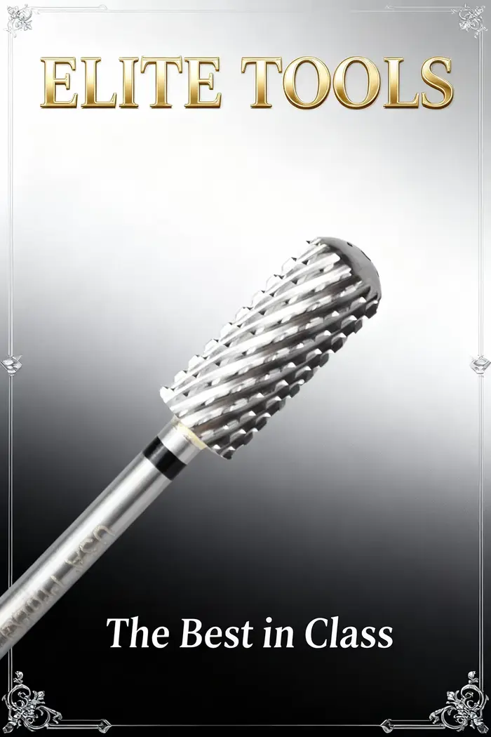 RolinStar 5.35 petit baril rond supérieur Original en acier carbure manucure foret à ongles lime acc