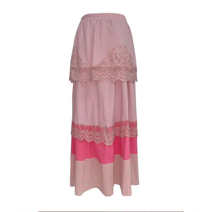 Bohemian Style čipka dlhá sukňa pre ženy Junior letné a špeciálne príležitosti