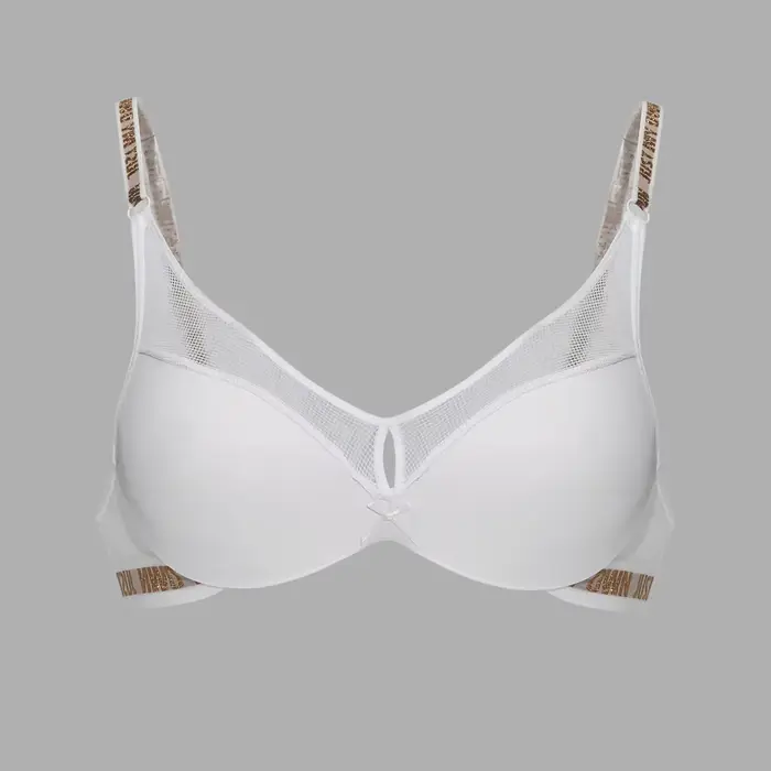 BEAUWEAR - Podprsenka s drôtikmi z priedušnej sieťoviny s písmenom