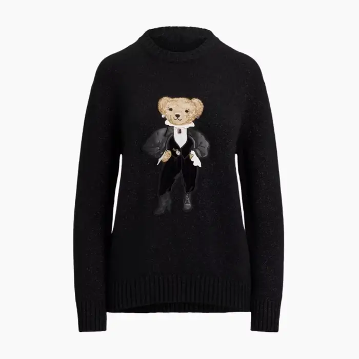 Teddy Bear vacances métallique cachemire tricot pull ample tricots pull à manches longues hauts mant