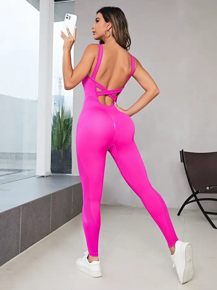 Bezšvové body pre ženy z nylonu a elastanu s dizajnom panvy pre jogu a fitness