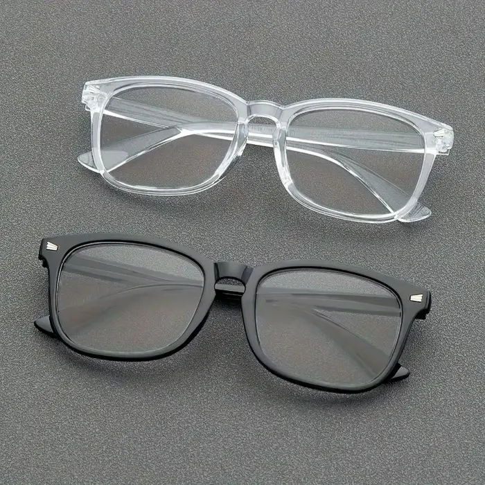 Lunettes Anti-lumière bleue à rivets carrés, 1 pièce, pour les déplacements quotidiens, lunettes à l