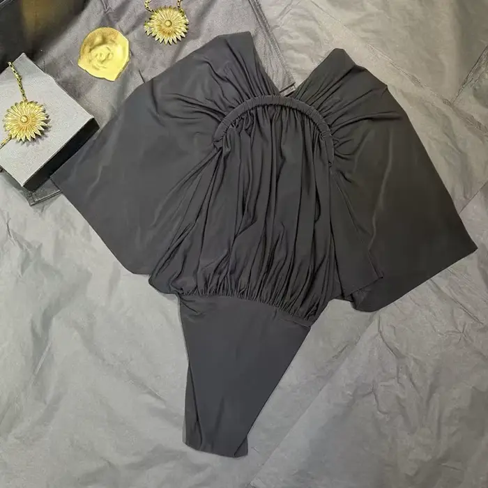 Body pre ženy, Nová kolekcia leto 2026, netopier rukávy, voľný strih, sexy, V-neck, bez rukávov, elastická sieťovina, sveter štýl