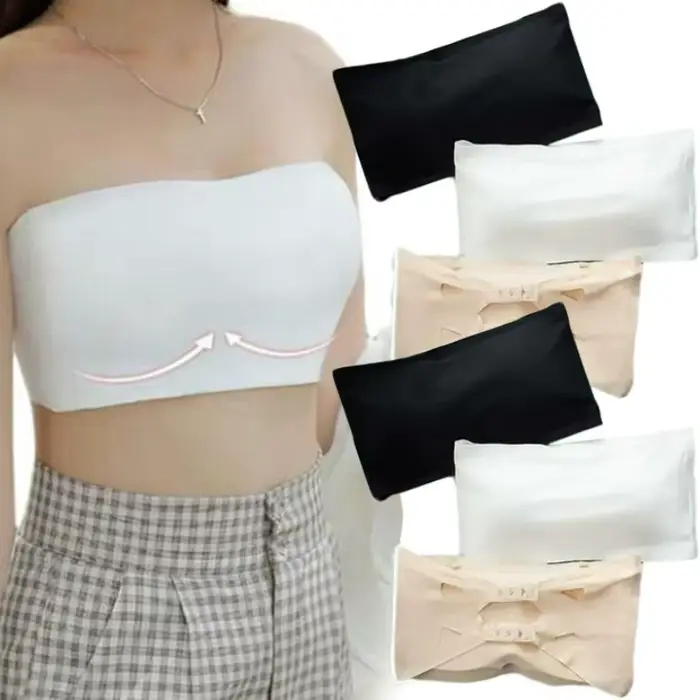 Sexy podprsenka bez ramienok, push-up, bez výstuže, pre ženy, elegantný chrbát, protišmyková, bezšvíková, neviditeľná, bralette bez ramienok, spodná bielizeň