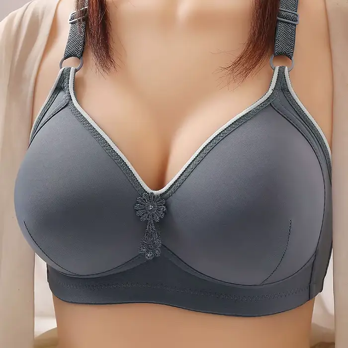 soutien-gorge en nylon de haute qualité pour femmes matures design frontal sans drôlis ou anneaux métalliques confort tout au long de la journée