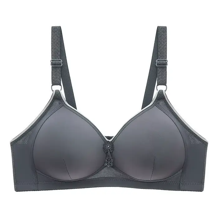 soutien-gorge en nylon de haute qualité pour femmes matures design frontal sans drôlis ou anneaux métalliques confort tout au long de la journée