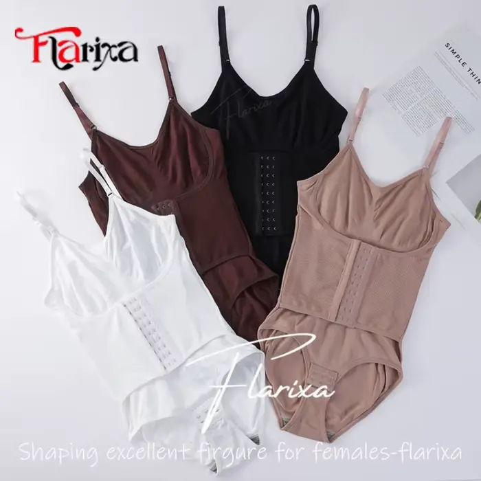Flarixa Dámske podväzok Shapewear body s bezšvíkové háčiky pás tréner telo Shaper slipy zadok žalúdok chudnutie Faja