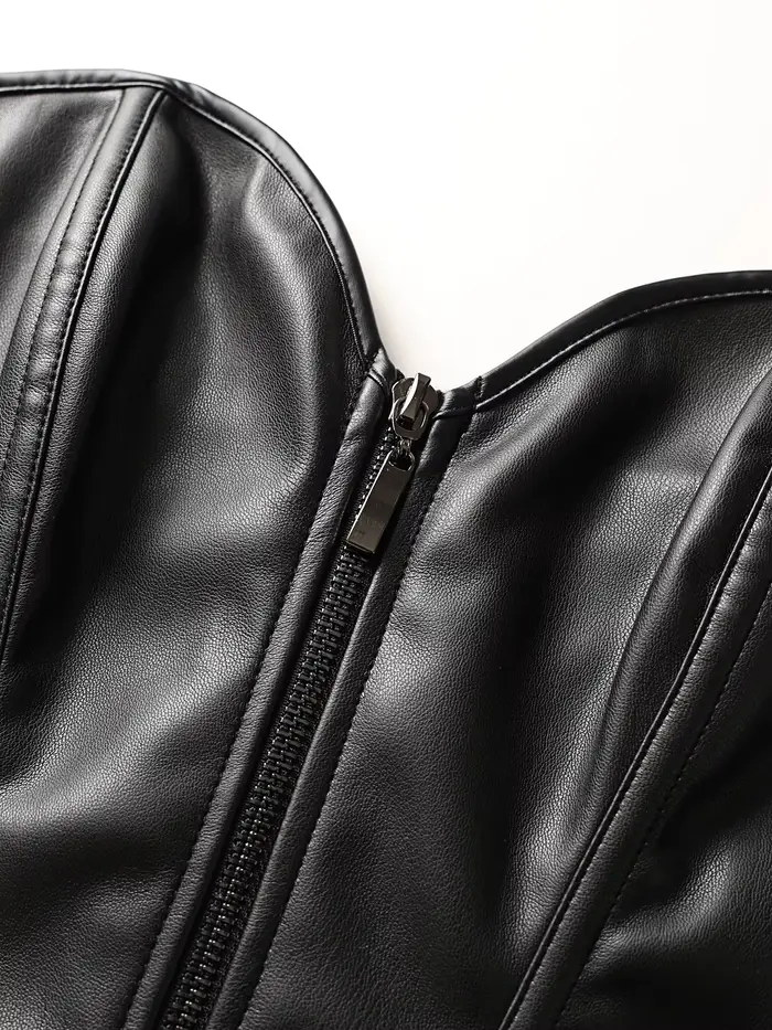 Kožený korzetový bustier pre ženy z PU kože