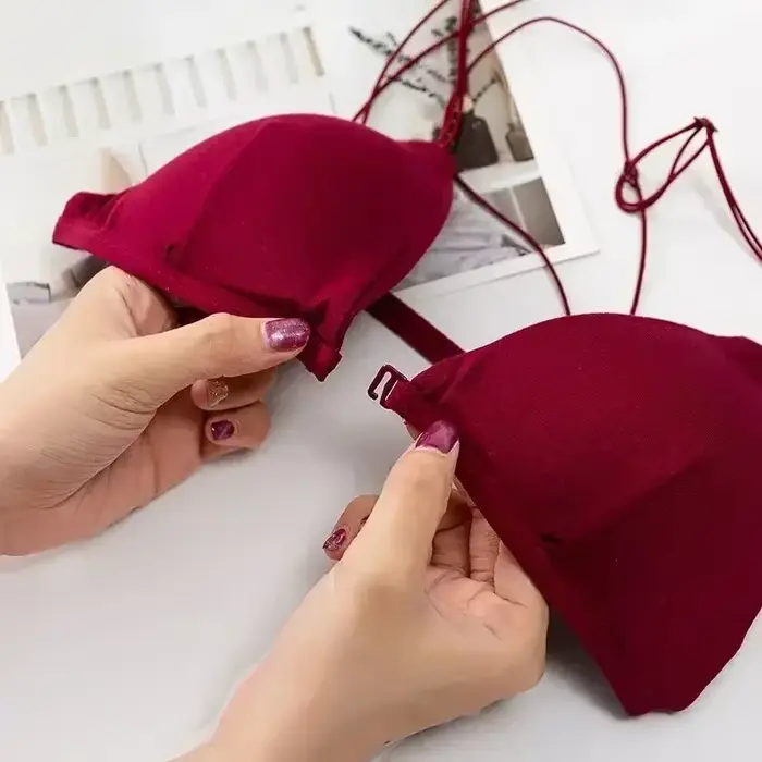 Soutien-gorge de style français sexy enveloppant en coton avec sangle d'épaule réglable pour femmes et filles occassions spéciales