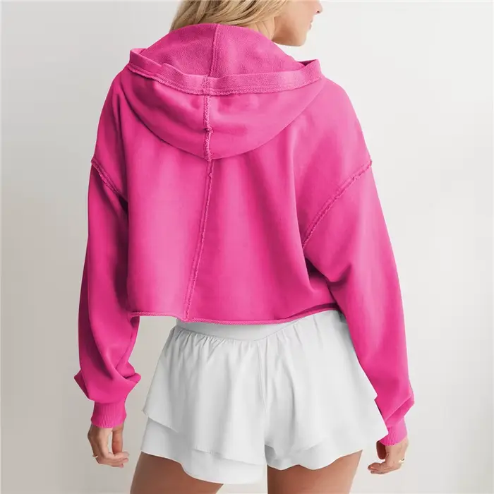 Sweat à capuche à col en V pour femme, pull confortable et chaud, vêtements décontractés, document s