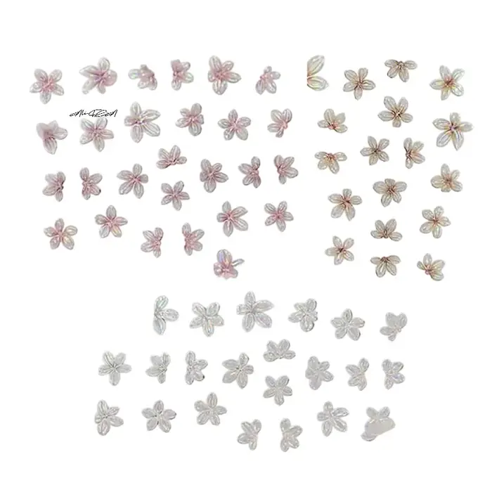 Autocollant pour ongles en forme de fleur à 5 pétales, Mini décalcomanie fraîche de petite couleur, 