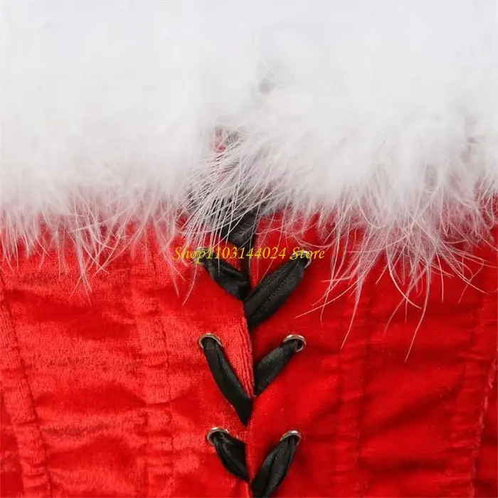 N5ke Lingeries Noël pour femmes Costume Santa Sexy Bustier Corset Top Body Body Garter Lingeries Performances Vêtements