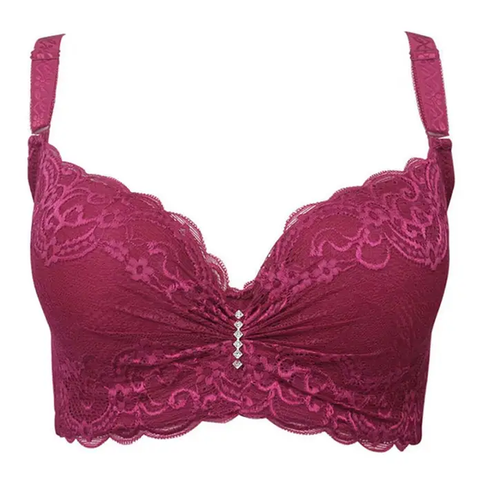 Soutien-gorge sexy dentelle fleurs push-up confortable pour femmes grandes tailles occasions spéciales