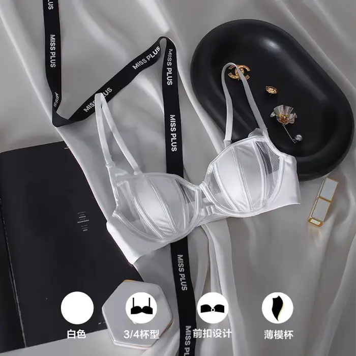 Soutien-gorge invisible sans couture en dentelle française avec boucle arrière pour femme, léger, fi