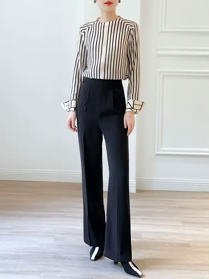 Mode luxe dames chemise France style femme impression blouse à manches longues hauts blusa mujer