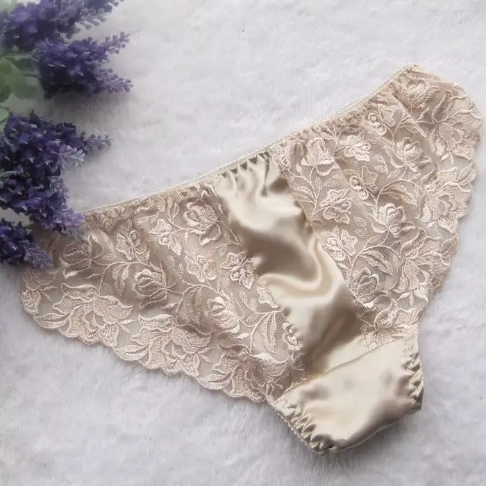 Pure injLingerie-Slip en dentelle pour femme, vêtements de scène physiologique, pas de document naturel, culotte à la mode, 003