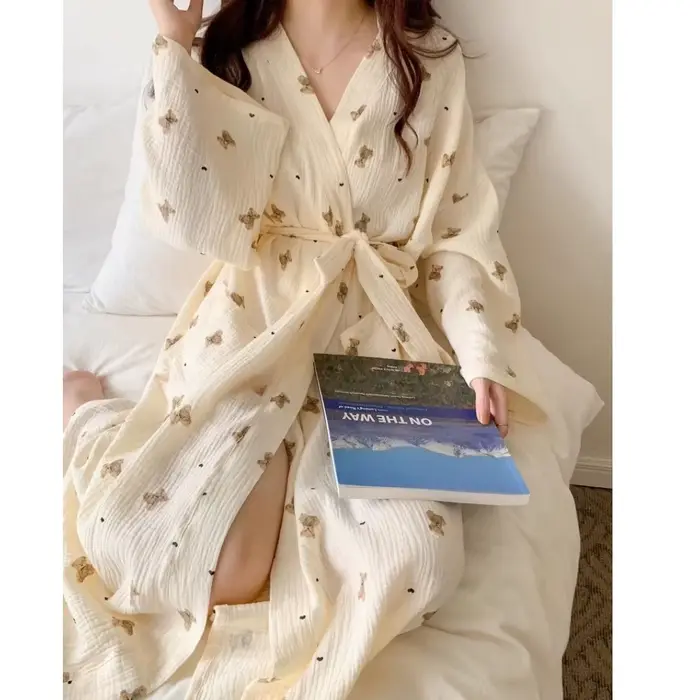 Nová dámska kimono róba s dlhým rukávom