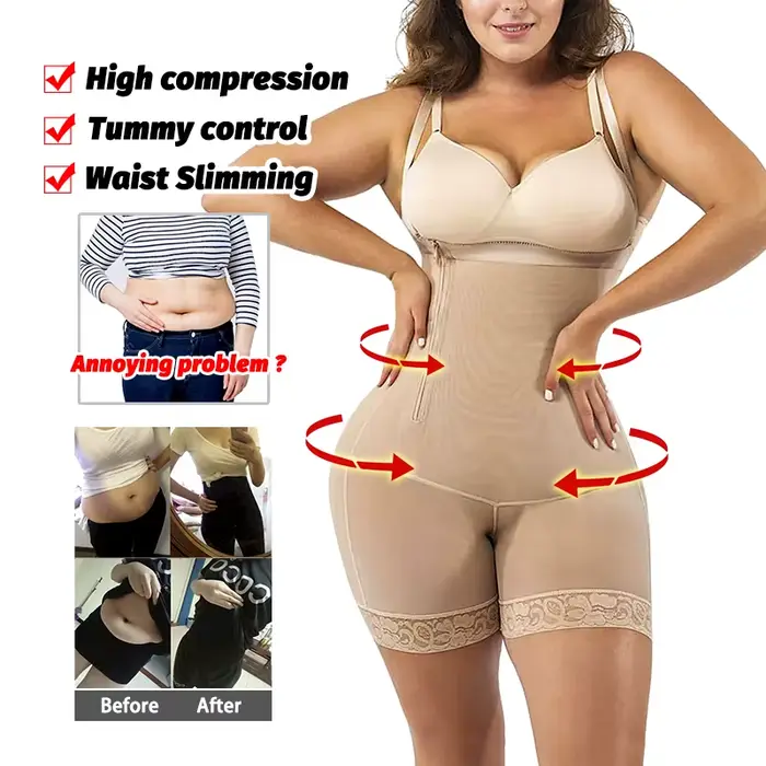 Culotte de contrôle OGLE RAYS en nylon et élasthanne avec dentelle pour femmes, silhouette élancée, maintien ferme, confort doux, usage quotidien et occasions spéciales