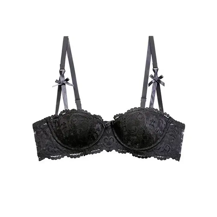 Soutien-Gorge Sexy en Dentelle pour Femme, Demi-Bonnet, Push Up, Style Français, Lingerie Douce, Hau