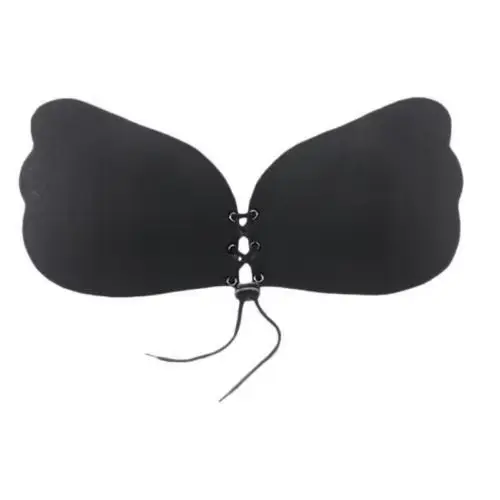 Silikónové nálepky na náprsník pre ženy, samolepiaca podprsenka, push-up, bez ramienok, so šnúrkou, neviditeľné, pre svadobnú párty