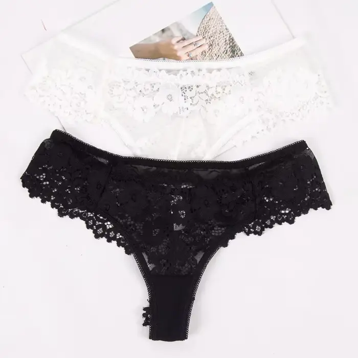 Nové ženy Sexy Čipka Nohavičky Spodná bielizeň Žena Nízky pás Nohavičky Žena Bragas Mujer Bavlna Inseam Priedušné Čipka Spodná bielizeň Nohavičky