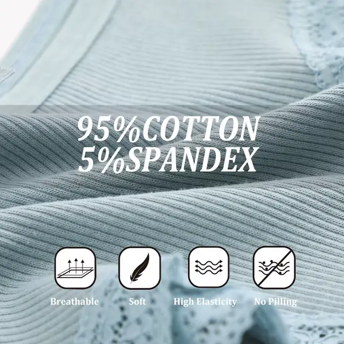 3 kusy / set Dámske bavlnené nohavičky Sexy nízke páse čipky brazílske nohavičky duté von mäkké priedušné spodné prádlo žena luk spodná bielizeň S-XL