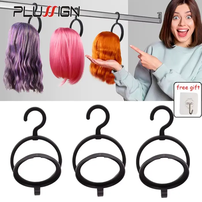 Biela a čierna Plussign plastový držiak parochne pre viac parochní na stenu Zobraziť obývacia izba a parochňa organizácie