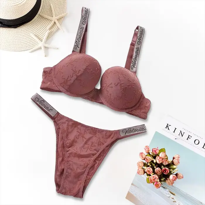 Spodná bielizeň Victoria's Secret spodnej bielizne s malými srdiečkami pre ženy sexy spodná bielizeň elegantné pohodlné a mäkké