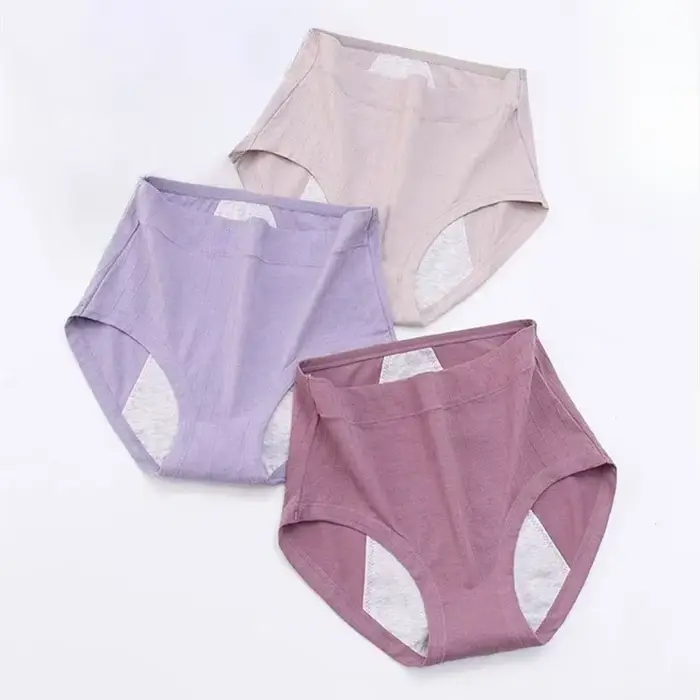 Sous-vêtements menstruels grande taille culotte en coton pour Menstruation taille haute anti-fuite p