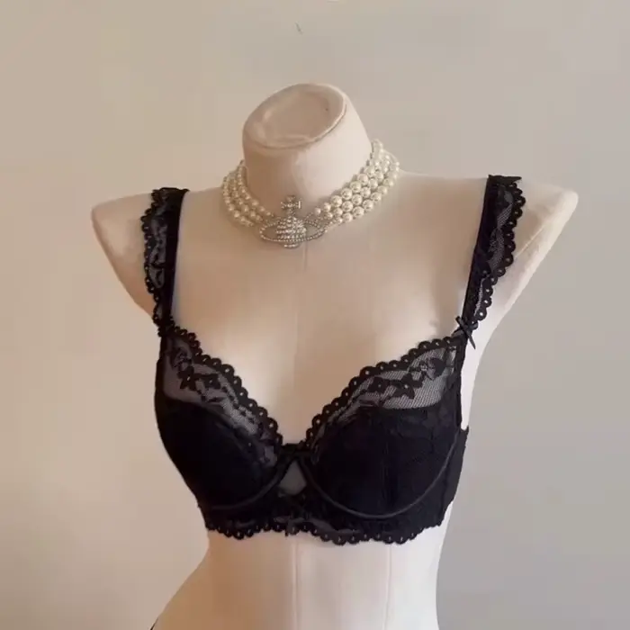 Sexy podprsenka a nohavičky z jemnej čipky pre ženy – letná kolekcia, mäkká, priedušná, proti ochabnutiu, elegantná a pohodlná na každodenné použitie