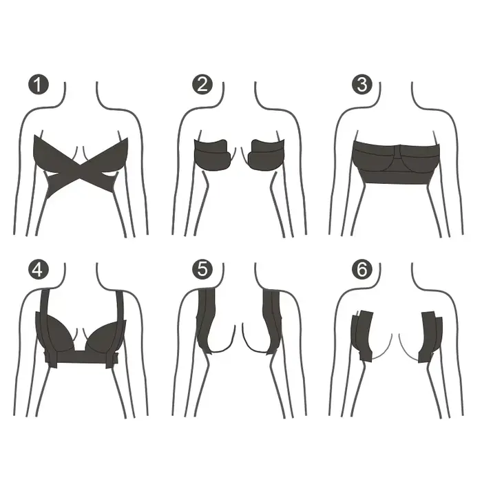 Prsná páska na zakrytie bradaviek Push Up zdvíhacia
