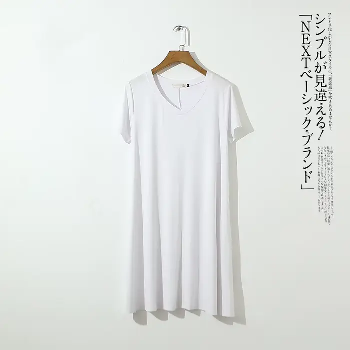 Fdfklak Neformálne nočná košeľa Voľná Dámske krátky rukáv Sexy V-Neck nočná košeľa Letné šaty Bavlna nočná košeľa Dámske nočné košele