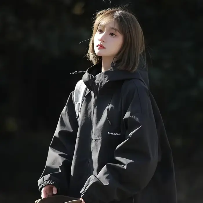 Jesenná japonská baseballová vetrovka s dlhými rukávmi