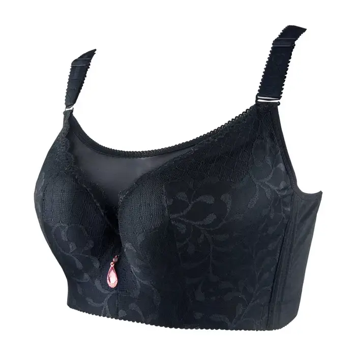 Soutien-gorge push-up sexy en dentelle à bretelles fines, bonnets C, D, E, F, blanc, grandes tailles