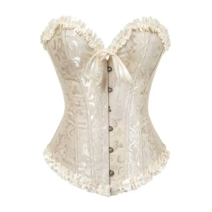 Bustiers et Corsets Sexy, hauts en dentelle florale pour femmes, Vintage, gothique, surbuste, Satin 