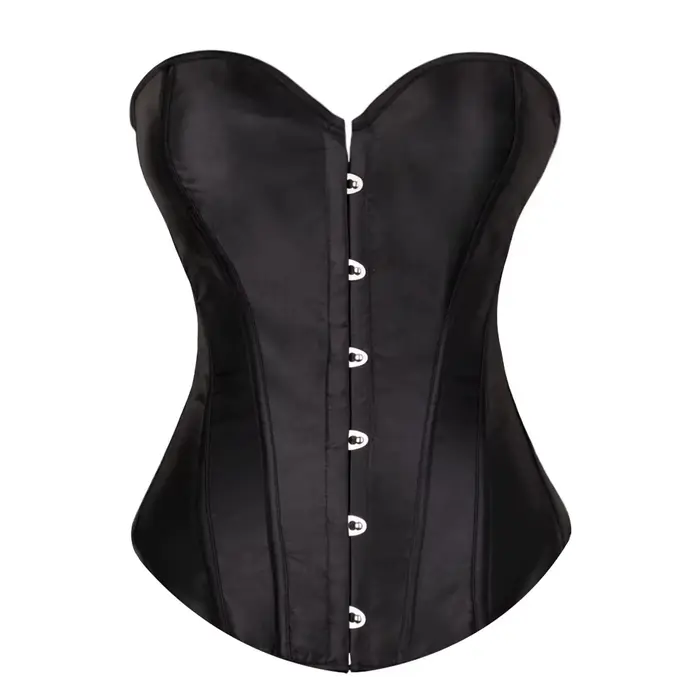 Corsets pour femmes à lacets Bustiers hauts Sexy surbuste minceur Shapewear Satin taille Cincher Vin