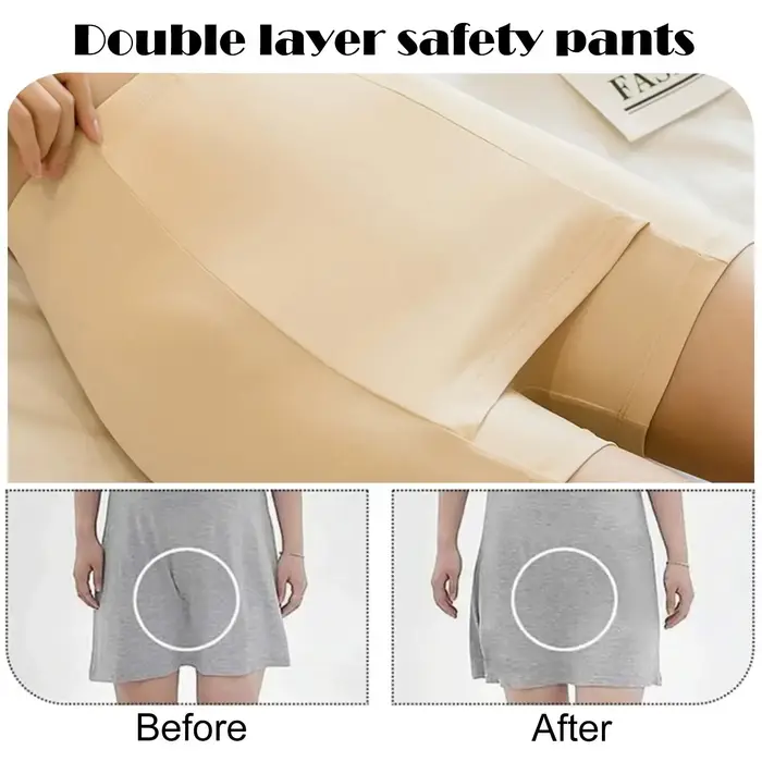 nohavičky bezpečnostná dvojvrstva pre ženy boxer veľkosť vysoká ochrana pod sukňou pod oblečenie letné šaty elastan polyester